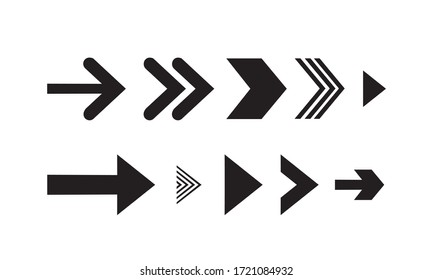 Set of black vector arrow.arrow vector illustration and collection.arrows vector icon