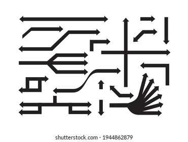 Set of black vector arrow.arrow vector illustration and colection.arrows vector icon.