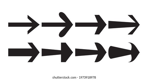 Set of black vector arrow.arrow vector illustration and colection.arrows vector icon.