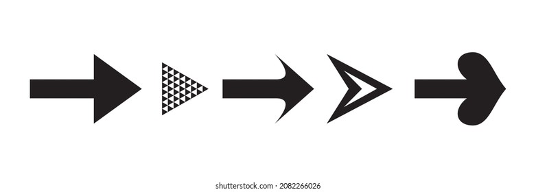 Set of black vector arrow.arrow vector illustration and colection.arrows vector icon.