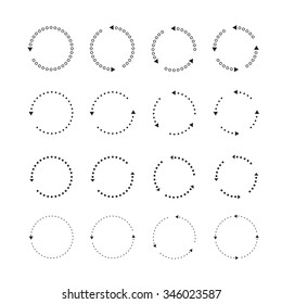 set of black vector arrows