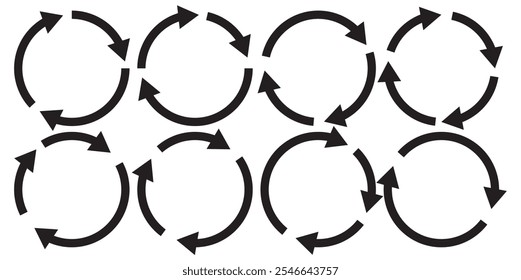 Set of black vector arrows. Arrows vector collection