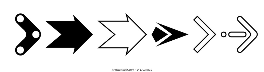 Set of black vector arrows vector icon. Arrows vector collection