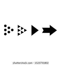 Set of black vector arrows. Arrows icon. Arrow vector icon. Arrows vector collection and white background