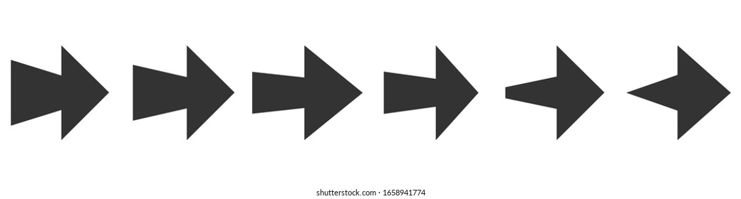 Set of black vector arrows. Arrows icon. Arrow vector icon. Arrows vector collection