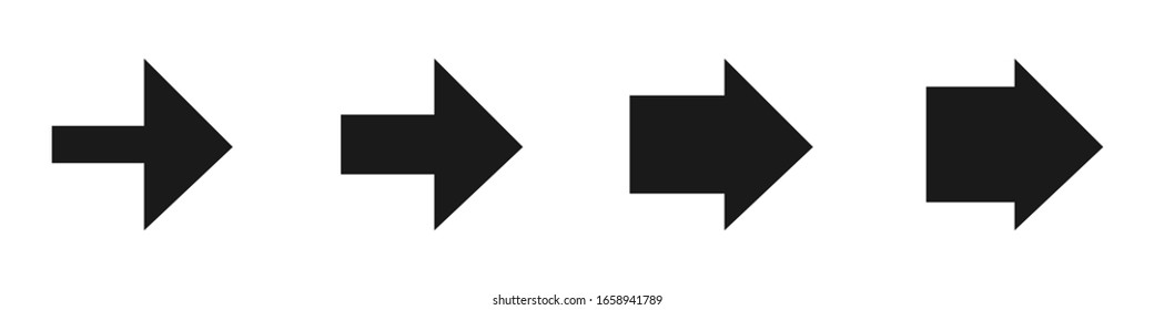  Conjunto de flechas vectoriales negras.Icono Flechas. Icono de vector de flecha. Colección vectorial de flechas