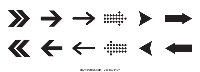 Set of black vector arrows icon set . Arrow vector icon. Arrows vector collection for web design,
