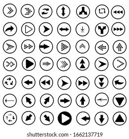 Set of black vector arrows. Arrows icon.Cursor. Modern simple arrows. Arrows vector collection
