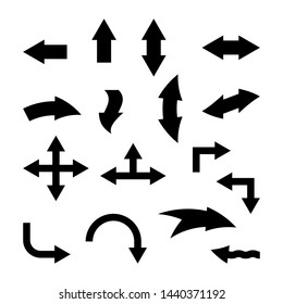 Set of black vector arrows. Vector Icons