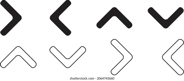 Set of black vector arrows. Arrows vector illustration collection