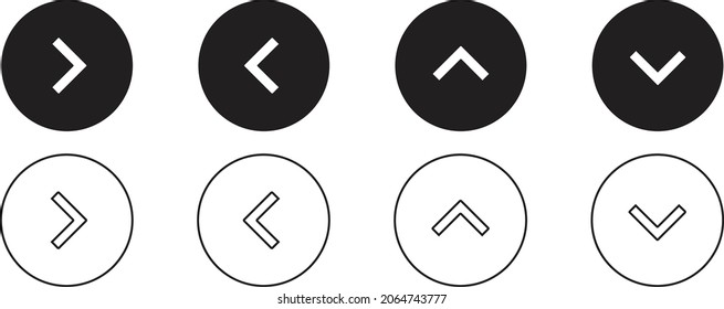 Set of black vector arrows. Arrows vector illustration collection