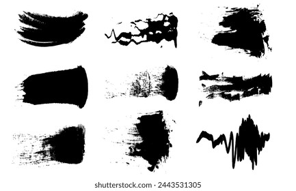 Set of black vector brushes.
Set of vector brushes, grunge