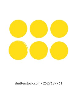 Set of black vector circles. Hand drawn circular shapes. Rough edges abstract elements. Suitable for various designs. eps 10