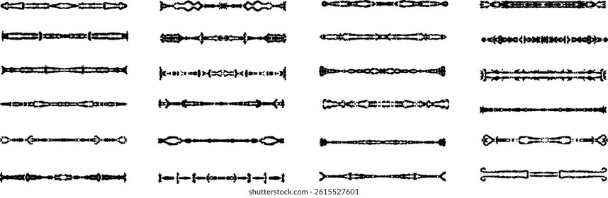 Set of Black Vector Dividers.