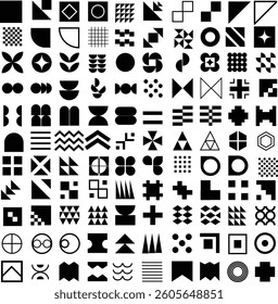set of black vector geometric shapes