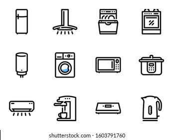 20 Free Home Appliances Vector Icons (AI)