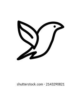 Set of black vector icons, isolated against white background. Flat illustration on a theme bird
