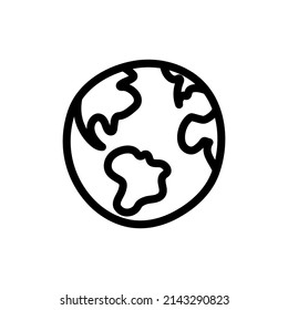 Set of black vector icons, isolated against white background. Flat illustration on a theme planet Earth