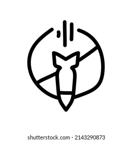 Conjunto de iconos vectoriales negros, aislados contra fondo blanco. Ilustración plana en un cohete temático
