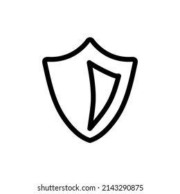 Set of black vector icons, isolated against white background. Flat illustration on a theme shield