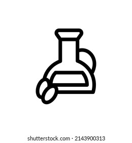 Satz von schwarzen Vektorsymbol, einzeln auf weißem Hintergrund. Flache Illustration zum Thema Öl
