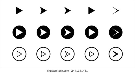 Set of black vectors arrows icons, Arrow icon, Arrow vector collection, Arrow cursor, Modern simple arrows, Vector illustration, Arrow vectors