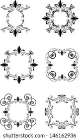 Set of black vintage frames
