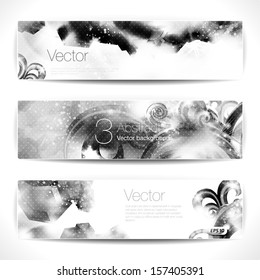 Set Black Vintage Vector Banners Stock Vector (Royalty Free) 157405391 ...