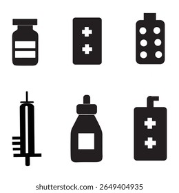 A set of black weather icons including sun, rain, cloud, and star. Minimal flat vector design for weather apps, infographics, and UI elements
