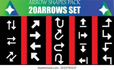 Set black and white arrows for web design. Arrows vector icon. Arrow icon. Set of big black vector arrows. Cursor, click. Arrow icon pack.