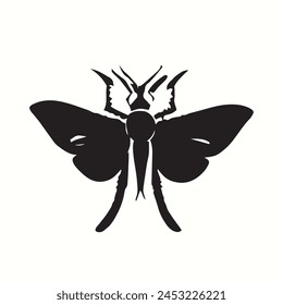 Set of black and white butterfly