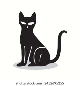 set of a black and white cat