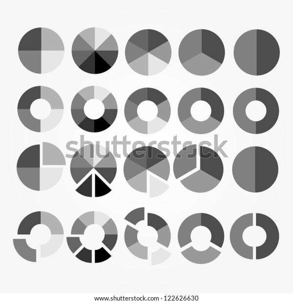 Set Black White Circle Diagram Your Stock Vector (Royalty Free ...