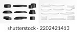 Set of black and white circle podium isolated on transparent background. Stage empty for product display, advertising, show, contest, award, and winner. Platform studio. Vector illustration.