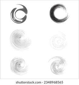 Conjunto de círculo blanco y negro | Rough Set de Círculos | Juego sucio de círculos 