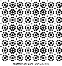 set of black and white flowers