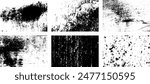 Set of Black and white grunge. Distress overlay texture. Surface dust and rough dirty wall background concept. Distress illustration simply place over object to create grunge effect. Vector EPS10.