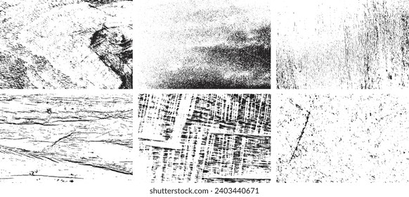 Set of Black and white grunge. Distress overlay texture. Surface dust and rough dirty wall background concept. Distress illustration simply place over object to create grunge effect. Vector EPS10.