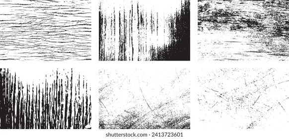 Set of Black and white grunge. Distress overlay texture. Surface dust and rough dirty wall background concept. Distress illustration simply place over object to create grunge effect. Vector EPS10.