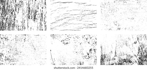 Set of Black and white grunge. Distress overlay texture. Surface dust and rough dirty wall background concept. Distress illustration simply place over object to create grunge effect. Vector EPS10.