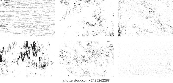 Set of Black and white grunge. Distress overlay texture.Surface dust and rough dirty wall background concept. Distress illustration simply place over object to create grunge effect. Vector EPS10.