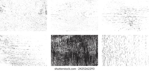 Set of Black and white grunge. Distress overlay texture.Surface dust and rough dirty wall background concept. Distress illustration simply place over object to create grunge effect. Vector EPS10.