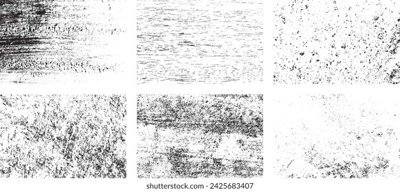 Set of Black and white grunge. Distress overlay texture. Surface dust and rough dirty wall background concept. Distress illustration simply place over object to create grunge effect. Vector EPS10.