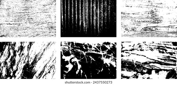 Set of Black and white grunge. Distress overlay texture. Surface dust and rough dirty wall background concept. Distress illustration simply place over object to create grunge effect. Vector EPS10.