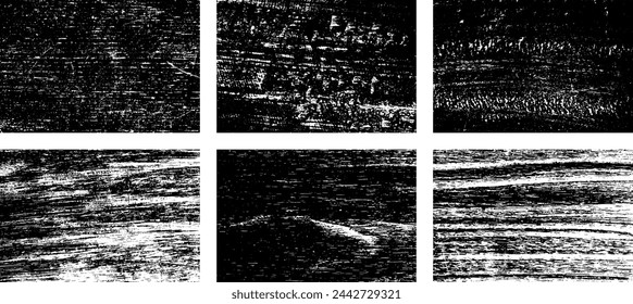 Set of Black and white grunge. Distress overlay texture. Surface dust and rough dirty wall background concept. Distress illustration simply place over object to create grunge effect. Vector EPS10.