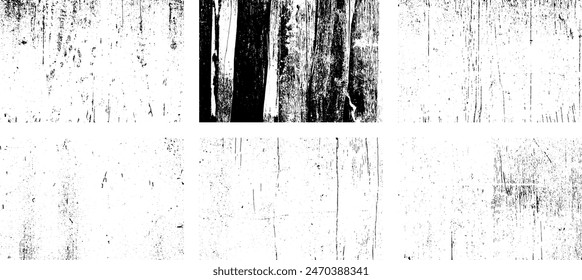 Set of Black and white grunge. Distress overlay texture. Surface dust and rough dirty wall background concept. Distress illustration simply place over object to create grunge effect. Vector EPS10.
