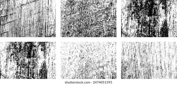 Set of Black and white grunge. Distress overlay texture. Surface dust and rough dirty wall background concept. Distress illustration simply place over object to create grunge effect. Vector EPS10.