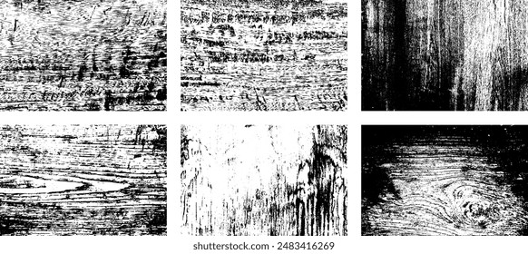 Set of Black and white grunge. Distress overlay texture. Surface dust and rough dirty wall background concept. Distress illustration simply place over object to create grunge effect. Vector EPS10.
