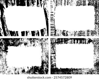 Set of Black and white grunge. Distress overlay texture. Surface dust and rough dirty wall background concept. Distress illustration simply place over object to create grunge effect. Vector EPS10.