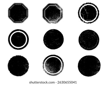 Ensemble de Grunge noir et blanc. Texture de recouvrement de détresse. Poussière de surface et arrière-plan mural brut sale concept. Illustration de détresse simplement placer sur l'objet pour créer un effet grunge. Image vectorielle EPS10.
